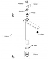 RECAMBIOS MONOMANDO LAVABO CAÑO ALTO DOT316 RITMONIO